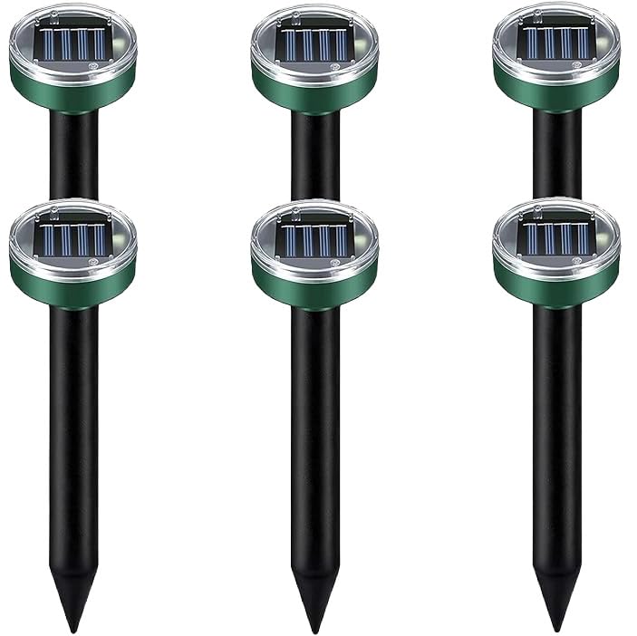 Ultraschall Maulwurfschreck Solarbetrieben 8 Pack Gopher Repellent, Wühlmausvertreiber Maulwurfschreck für Rasen Garten Hof Wasserdicht Get Rid of Moles Voles Gophers Ratten Nagetiere