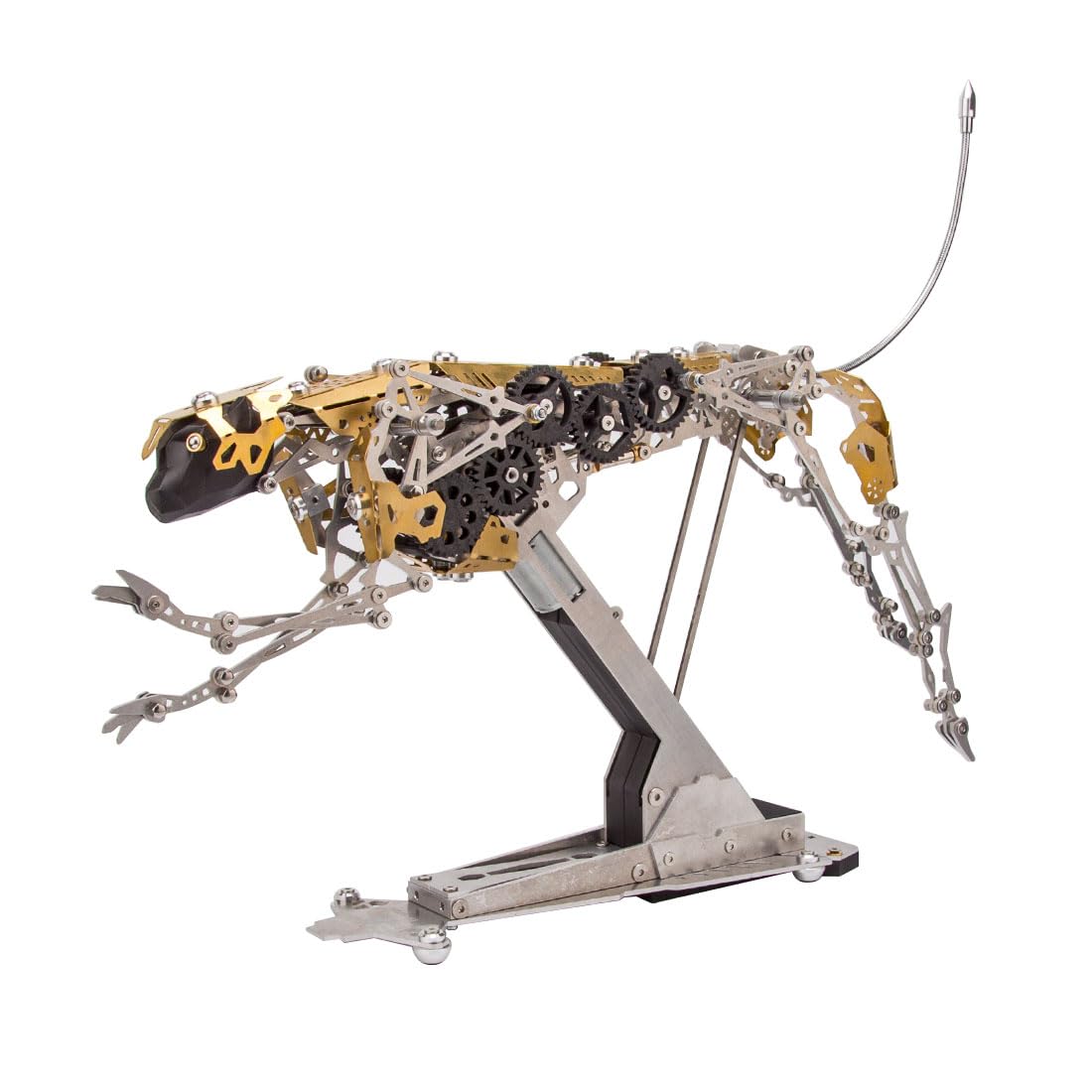 Set di puzzle in metallo 398 pezzi, modello Leopardo meccanico 3D, opzione regalo per amanti del modello e collezionisti