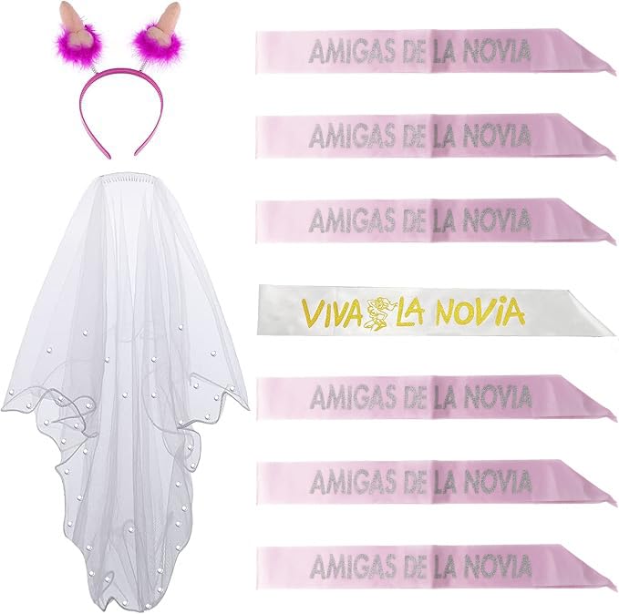 Fascia E Velo Da Sposa 'Bride To Be' - Set Elegante Per Addio Al Nubilato E Fidanzamento - 2