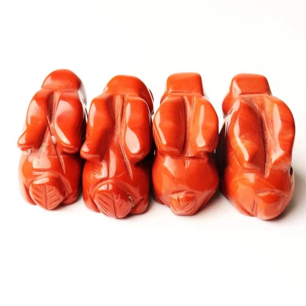 売切れ　　 兎　レッドジャスパー可愛い 手彫りのレッドジャスパー製ウサギの置物：幸運を呼ぶ室内装飾 - Etsy 日本