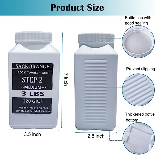 SACKORANGE 6 LBS Step2 220 Grit Silicon Carbide Rock