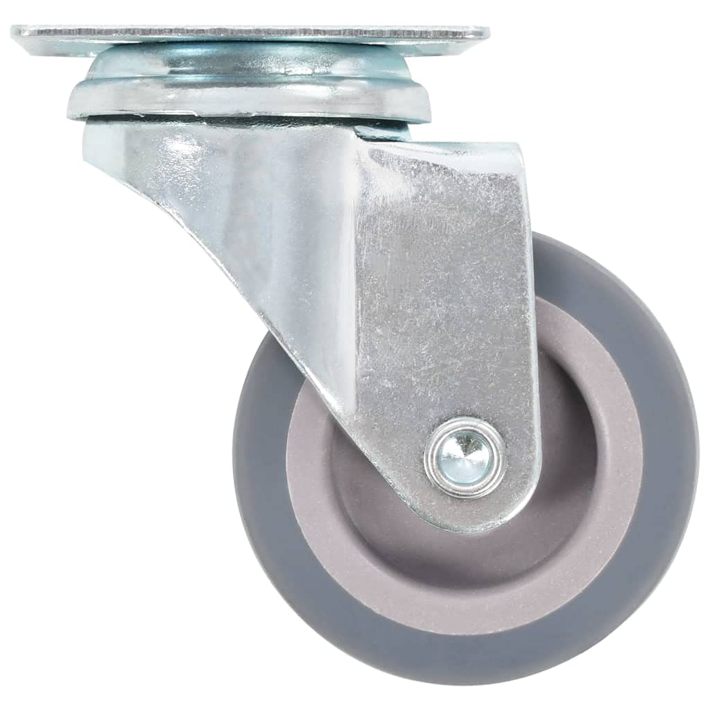 44 x Lenkrollen 50mm | Transportrollen Möbelrollen Rollen Set für Möbel | Max 35 kg (je Rolle) - Grau Rollendurchmesser: 50 mm