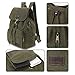 Qyoubi Canvas Fashion Backpacks Purse Casual Outdoor Shopping Daypacks Sports Rucksack Hiking Travel Multipurpose Bag Green