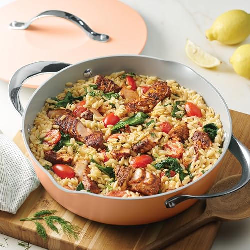 Image of Tramontina Fiora 4.25-Quart Ceramic Non Stick Cooking Pan with Lid