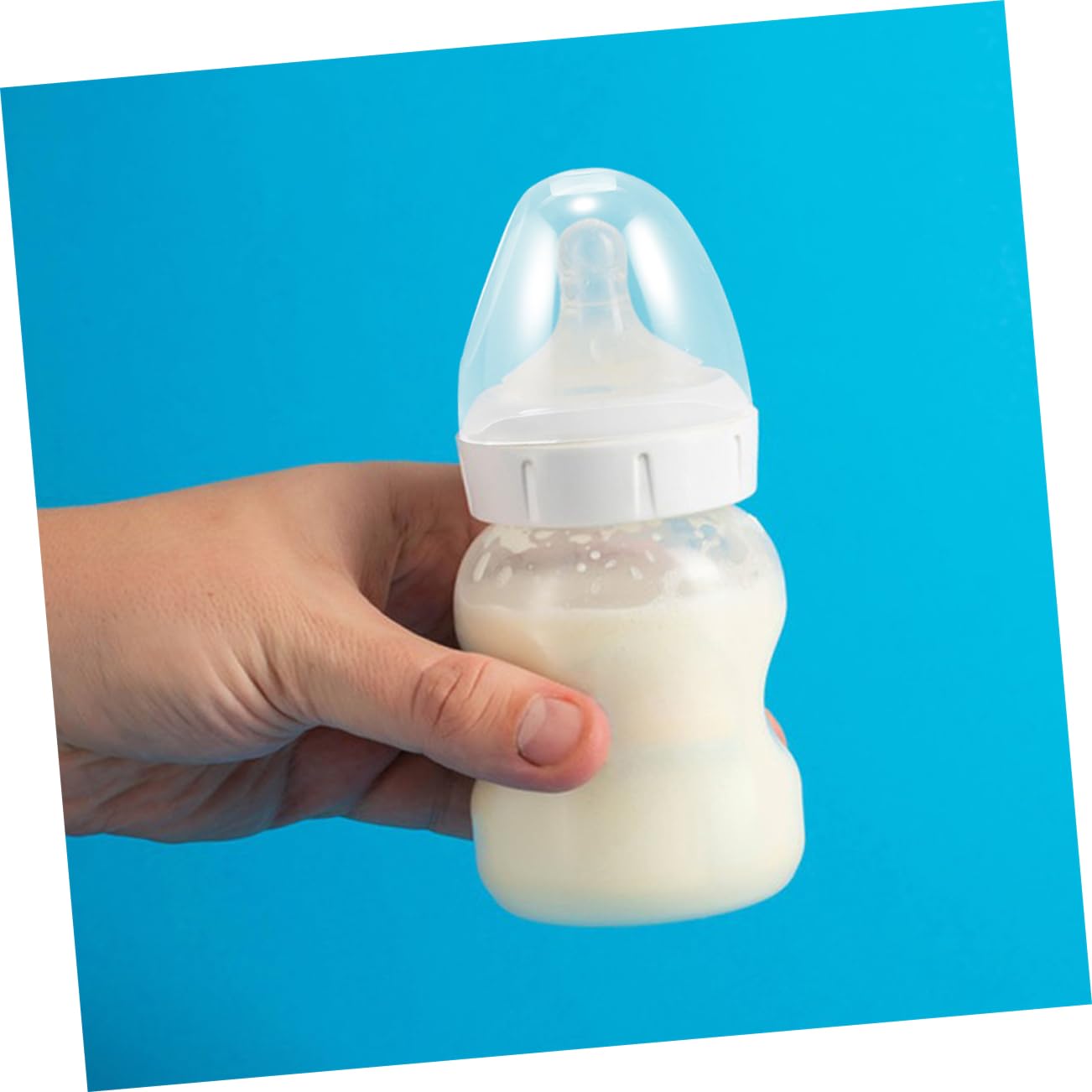 4 Pezzi Tappi di Ricambio per Biberon Collo Largo in Plastico Compatibili Coperchi Facili da Usare per Uso in Cucina
