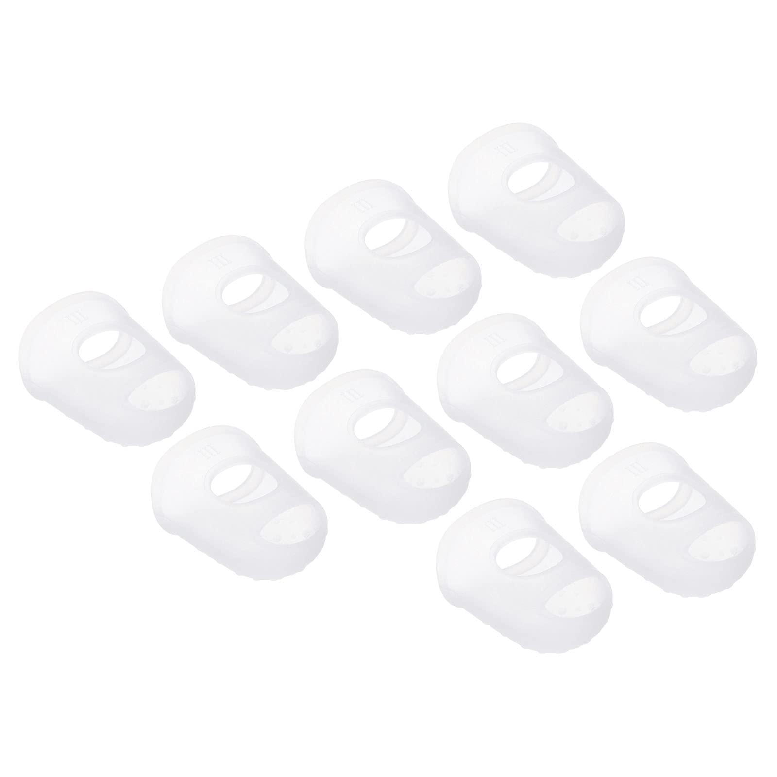 PATIKIL 0.85 Calci Gomma Dita Punte 30pz Silicone Pollice Polpastrelli Protezione Copritastiera Ditale per Chitarra Trasparente