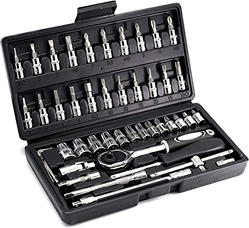 Chameleon 46 In 1 Pcs Tool Kit & Screwdriver and Socket Set, Metal