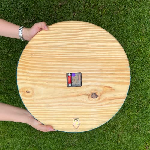 Resin Wood Wall Clock 16" 40Cm, Custom Epoxy Wave Coastal Sea Round Clock, Silent Non-Ticking Clock Beach Seashore Seascape Theme Art Décor For Home Kitchen Office Living Bedroom Cl40Rea #TOP4