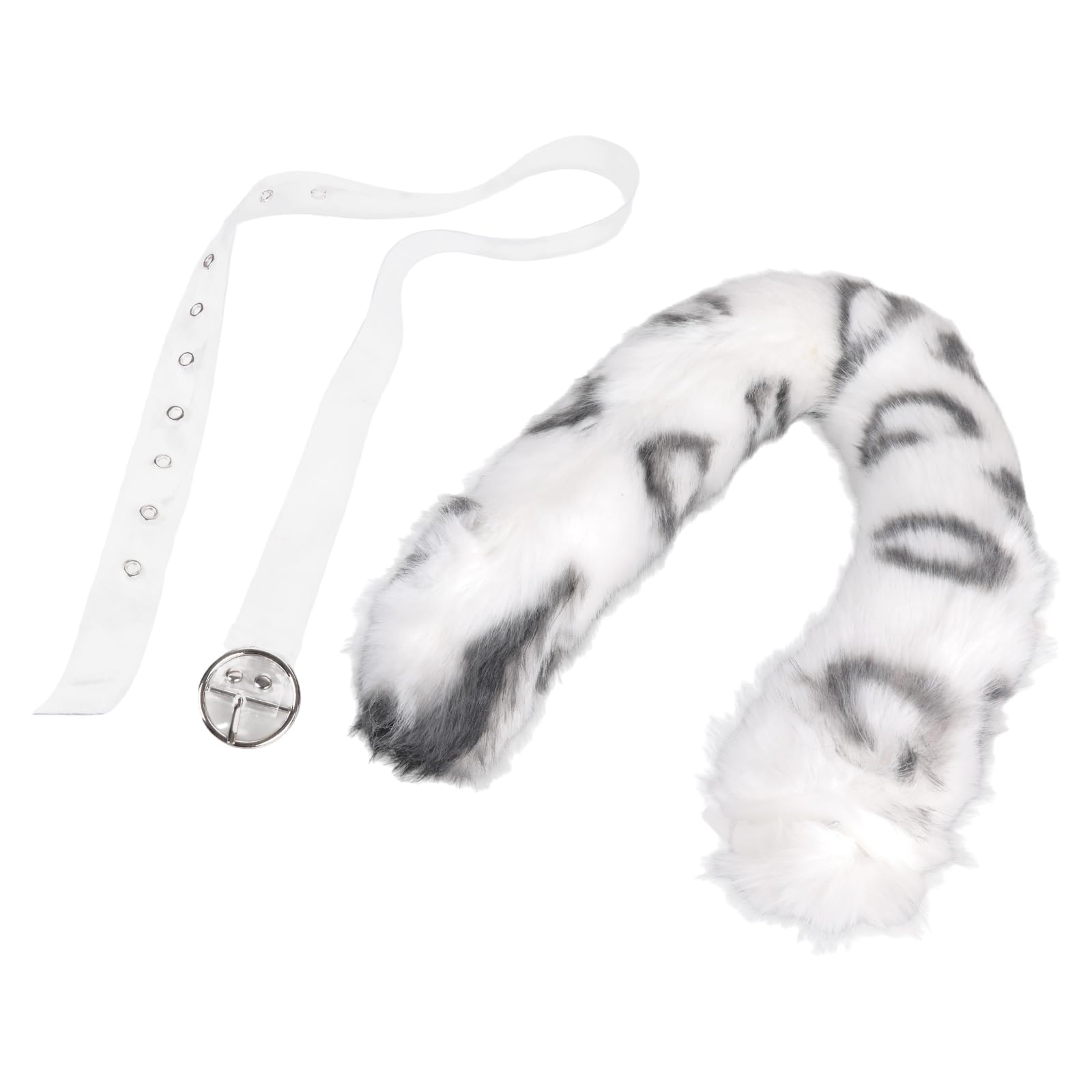 Elnwnnkc Unisex Snow Leopard Tail Snow Leopard Animal Costume Accessories, Ears And Tail Set For Cosplay And Theme Party Use Leopard Ears Headband With Tail