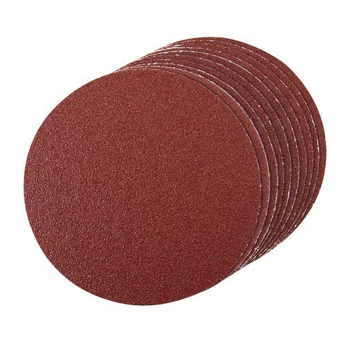 Self-Adhesive Sanding Discs 150mm 10pk 60 Grit Aluminium Oxide Abrasive Discs for Sanding Wood, Paint, Varnish, Plastic, Plaster and Metals. Compatible with air Sanders with 150mm Backing Pads