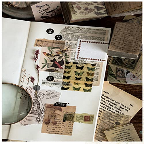 image for MUMULULU Vintage Scrapbooking DIY Material Paper Pack Animal Floral Ne
