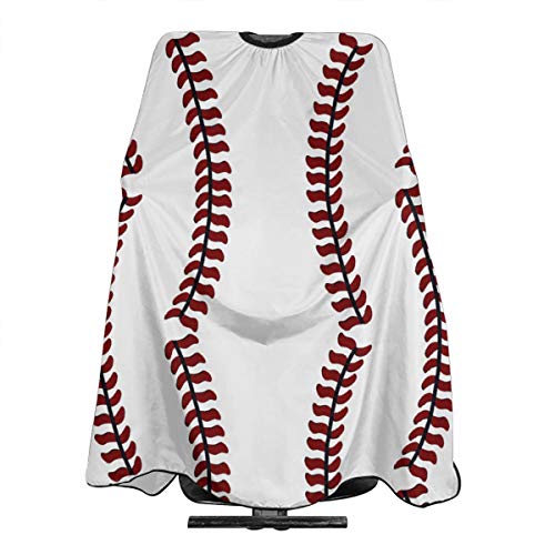 Professional Barber Cape Baseball Lace Waterproof Salon Cape with Snap Closure for Hair Cutting, 55