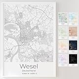 Mapdify Wesel personalisiertes Stadtposter, dein 