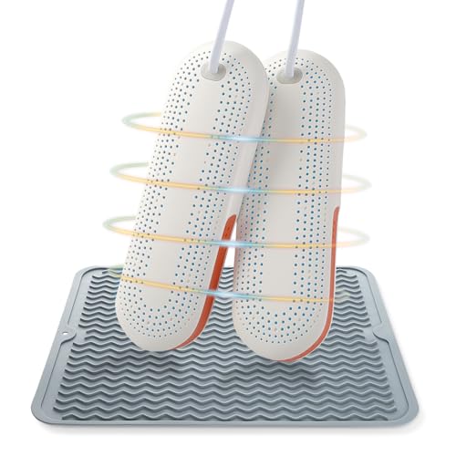 innosol Schuhtrockner elektrisch Set mit rutschfester Schuhablage I mit Schuhtrockner antibakteriell Funktion I Schuh Trockner für Fußballschuhe Skischuhwärmer Stiefel Trockner I Shoe Dryer