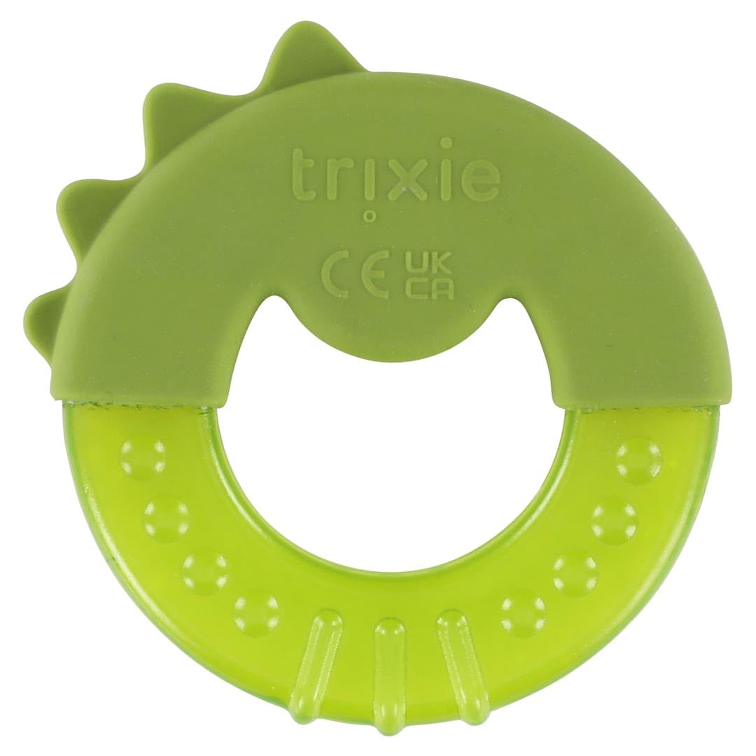 Trixie massaggiagengive bambino rinfrescante Mr. Dino - riempito d'acqua, in silicone