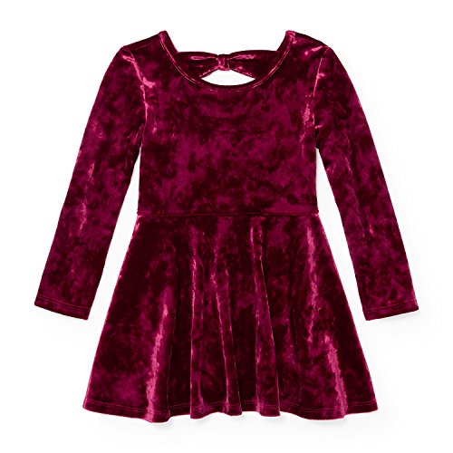 The Children's Place Baby Girls' Solid Velvet Dress