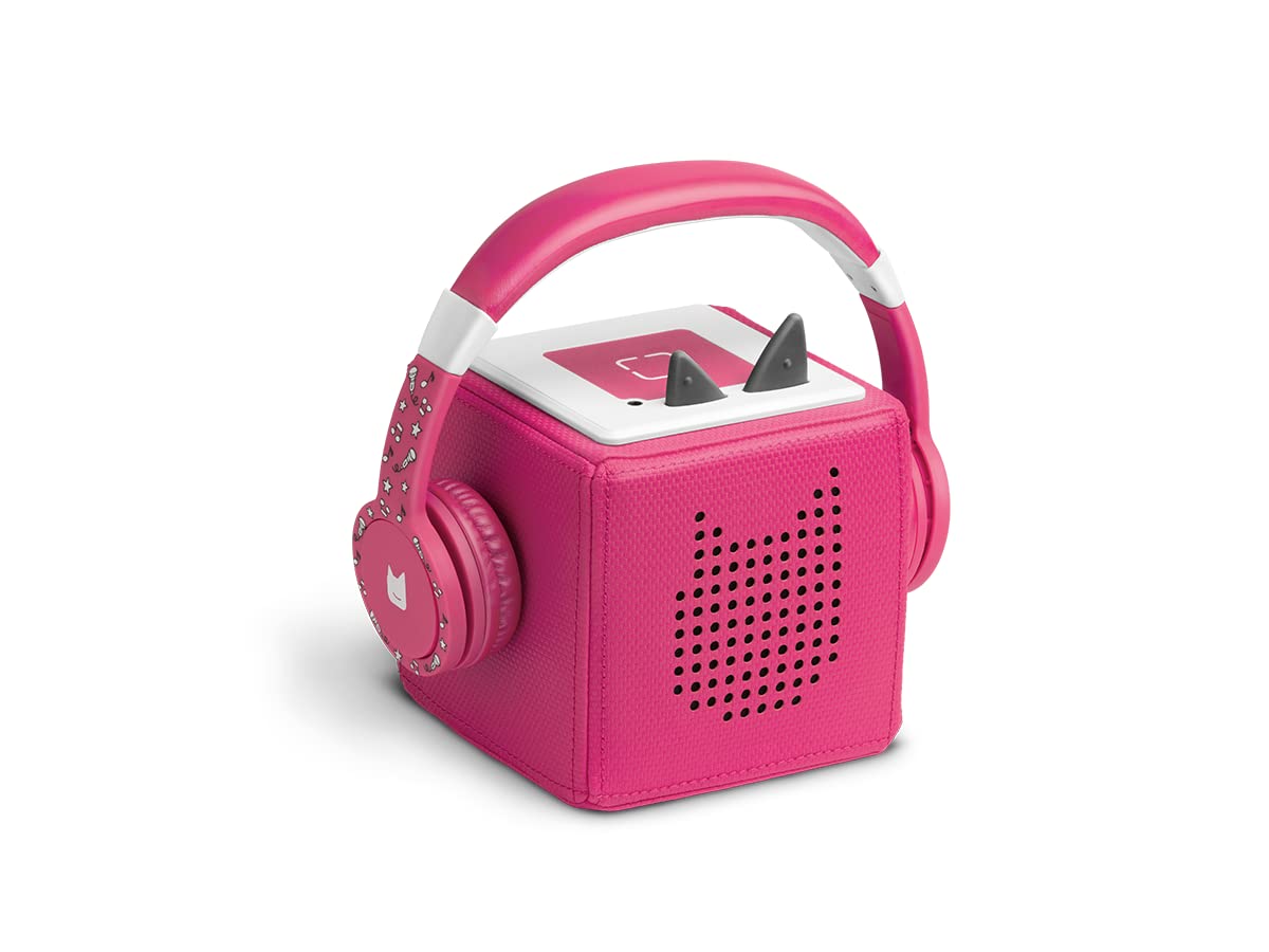 tonies-Lauscher – verstellbare Kinder Kopfhörer mit Lautstärkebegrenzung, Over Ear Kopfhörer mit Kabel und gepolsterten Kopfbügeln, Pink