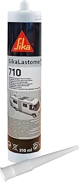 SIKA - Sellador de butilo para el sellado de uniones desmontables - SikaLastomer 710 - Negro - Masilla plástica, para automóviles, autobuses, camiones y caravanas - 310ml
