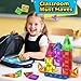 Coodoo Magnetic Tiles for Kids Ages 4-8 Toddler Toys Magnetic Blocks Building Toy STEM Outdoor Kids Toys Gift for Boys & Girls 3+ Year Old, Pocket-Sized Mini Tiles for Classroom Must Haves