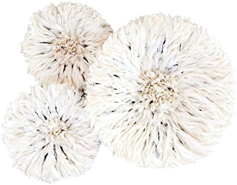 Authentic African Juju Hats, Set of 3 - White