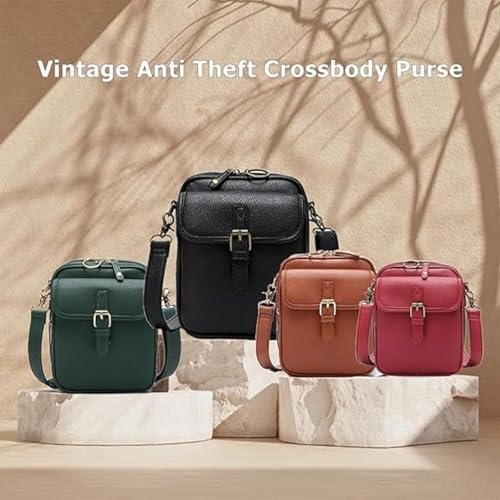 Sculptiure Crossbody Leather Bag, Collaboraten1 Crossbody Leather Bag, Anti Theft Shoulder Bags Built In Wallet2