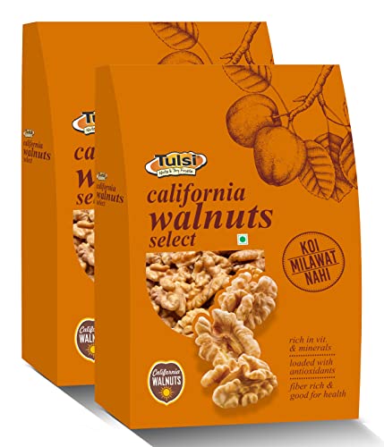 Image of Tulsi California Almonds 500g + Tulsi California Walnut Kernels Select 400g (200g x 2)