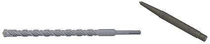 Taparia HDC 18310 Steel (18 x 310mm) Cross Tip Plus Hammer Drill Bit (Silver) & Taparia 1986 Steel (150mm) Centre Punch Drift Punch (Grey)