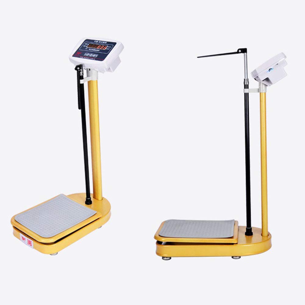 Bilancia per medico professionale, bilancia elettronica di precisione, bilancia per altezza e peso, barra di altezza in lega di alluminio, ampio schermo LCD ad alta definizione, bilancia antiscivolo