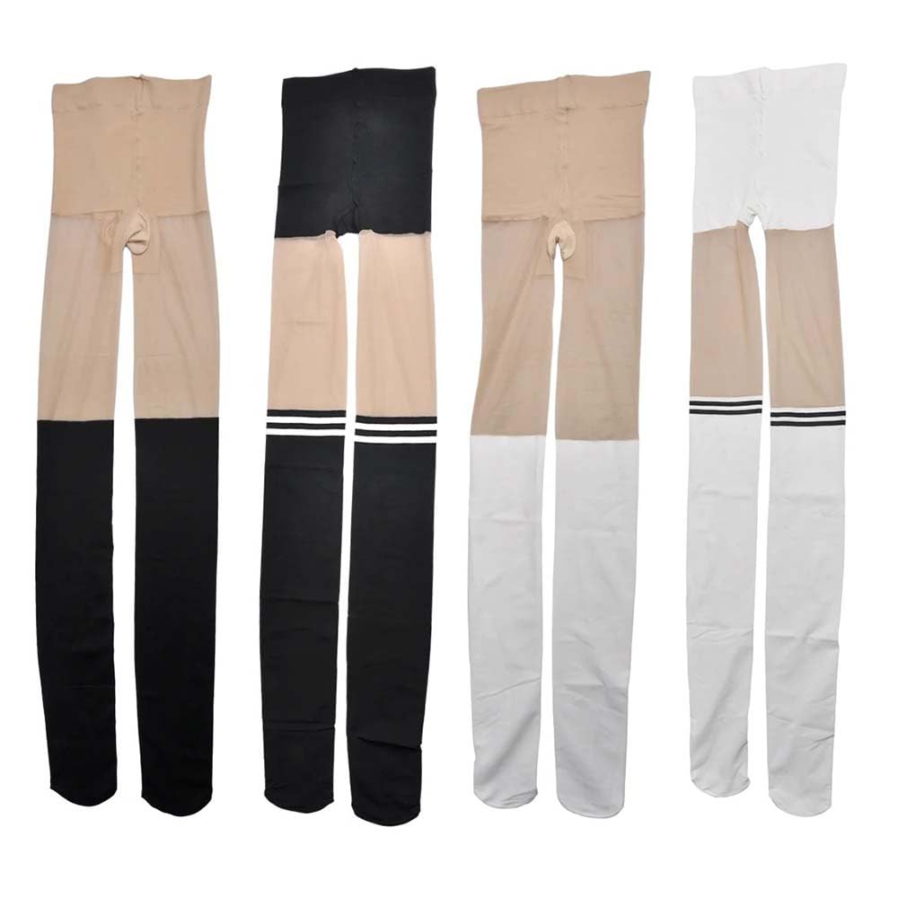 4 szt. Golf legginsy z filtrem przeciwsłonecznym skarpety sportowe damskie letnie lekkie oddychające łączone antypoślizgowe pończochy z jedwabiu lodowego