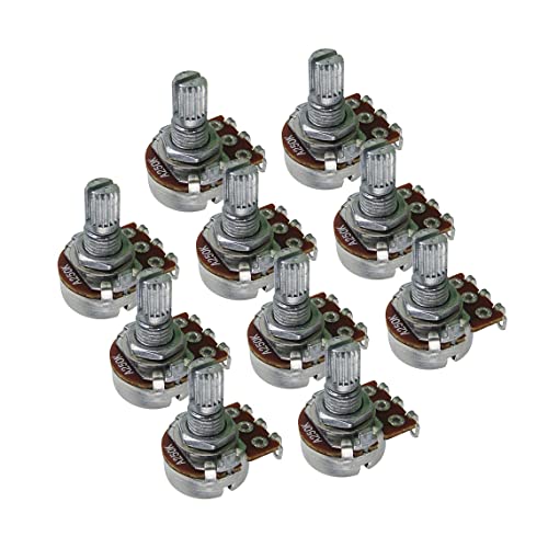 FLEOR Mini potentiomètres de guitare A250K-Ohm Cône audio moleté grossier Potentiomètre de 15 mm avec baïonnette, 10… - Les Beatles, Paul McCartney, John Lennon, RIngo Starr, George Harrison FLEOR Mini potentiomètres de guitare A250K-Ohm Cône audio moleté grossier Potentiomètre de 15 mm avec baïonnette, 10…