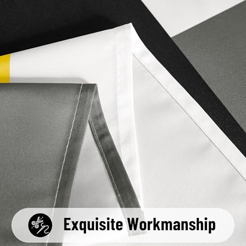 Tyrot Yellow Grey Rectangle Tablecloth Modern Geometric Yellow Black Table Cover Waterproof Wrinkle Resistant Table Cloth for Dining Kitchen Party Picnic Patio Indoor and Outdoor 60x120 Inches by Tyrot - Used condition - Image 6