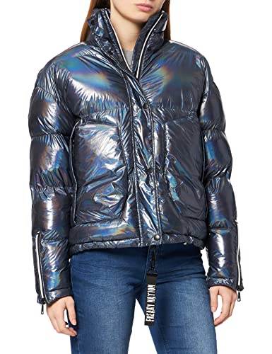 Freaky Nation Ice Baby-FN Chaqueta Acolchada, Negro Hielo, XL para Mujer