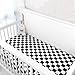 DILIMI Fitted Crib Sheets for Baby Boys and Girls, Ultra-Soft Breathable Baby Crib Sheet Fits Standard Crib and Toddler Mattress, Black Checkered