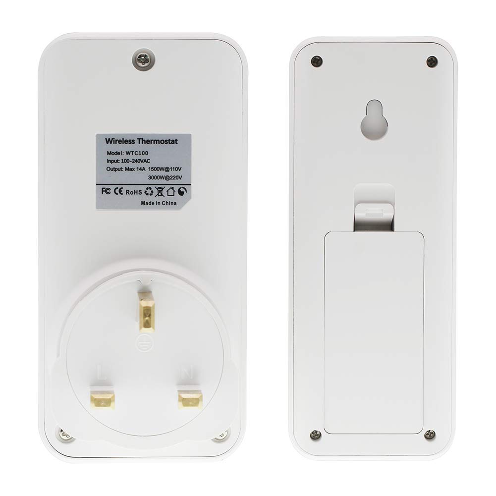 SENSTREE Wireless Temperature Controlled Outlet, Digital Plug in Thermostat  Outlet with Remote Control Built in Temp Sensor Heating u0026 Cooling for A/C,  Fans, Heaters (Remote Control Detect Temperature) : Amazon.co.uk: DIY u0026