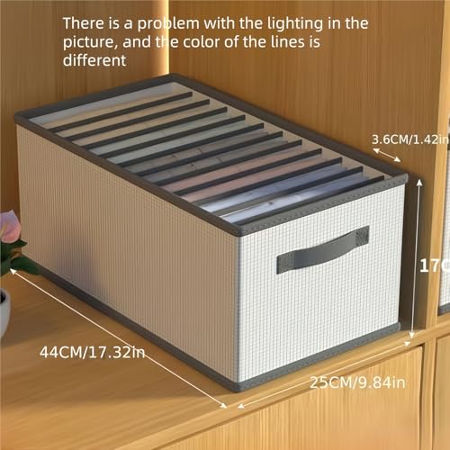 Organisateurs de tiroirs en tissu pliables 12 compartiments pour placards de chambre