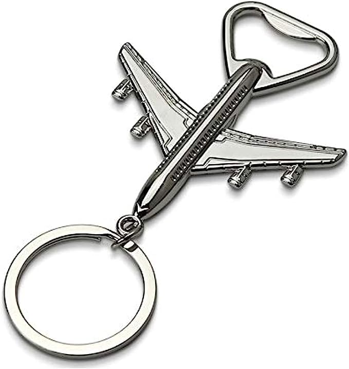 Mirfa Bottle Opener, Bottle Opener Airplane Shape, Wine Bottle Opener, Baby Shower Gifts, Alloy Plane Beer Bottle Openers, Household Wedding Party Decor (Silver)