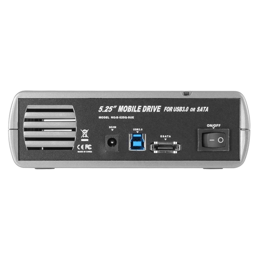 per Azionamento A Disco Rigido Esterno da 5,25 Pollici USB3.0 A Supporto HDD SSD Dvd 16 Speed ​​Box Case di Archiviazione Case di Archiviazione EU