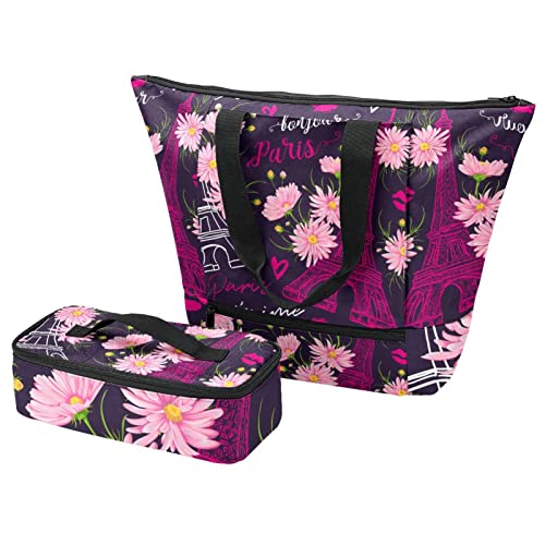 Boîte à déjeuner et grand sac fourre-tout avec sacs isolants thermiques multicouches