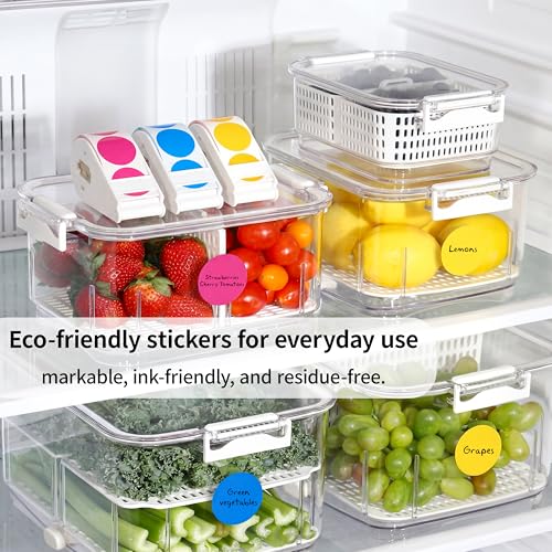 Image of for (lucky sticker) Transparent dot Sticker Dispenser. 900 1-inch Colored dot Stickers in red, Blue, and Yellow. Round Color-Coding Labels,Suitable for Offices and Student classrooms
