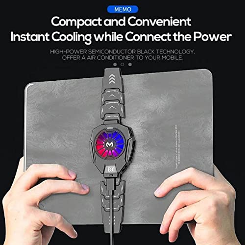 Inder MEMO Tablet Gaming Cooler DL05, iPad Tablet Phone Radiator,Semiconductor Gaming Cooling Fan Tablet Cooler with RGB light for Gamer