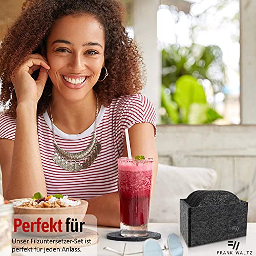 Frank Waltz Filzuntersetzer Glasuntersetzer Rund 15er Set – Waschbare Premium Getränkeuntersetzer Aus Hochwertigem Filz… – Bild 7