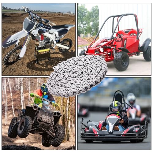 Image of Heavy-Duty 420 Drive Chain - 120 Links for Various 50cc 70cc 90cc 110cc 125cc150cc ATVs, Quads, Go-Karts & Mini Bikes
