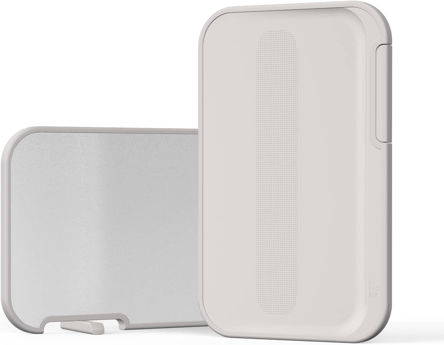 Zuutii Cutting Boards Double-Sided,Stainless Steel Cutting Board for Kitchen,Plastic Cutting Board Dishwasher Safe Non-Slip,BPA Free,Juice Grooves,Chop Meat,Veggies,16.5x11x0.75inch Light Cream