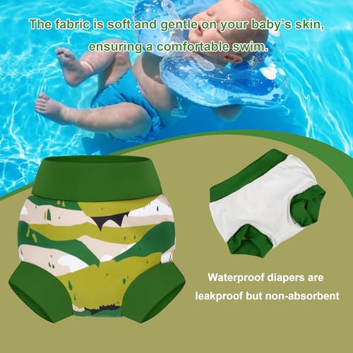 Image of BIG ELEPHANT Baby Swim Diapers 3-Pack, Reusable Swimming Diapers