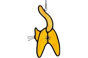 Orange Cat Stained Glass Suncatcher: A Purrfect Addition to Your Home