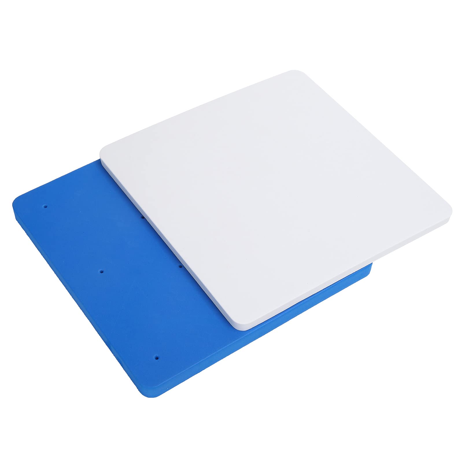 AUNMAS 2 Stück Fondant Schaumstoff-Pad, 12 Löcher Fondant Kuchen Shaping Sponge Mat, DIY Paste/Zuckerblume/Gum/Schokolade/Ton Modellierwerkzeuge Trockenblech für Kuchendekoration, Weiß Blau