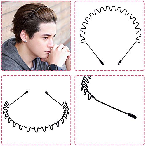 8 stuks Spring Wave hoofdband haar hoepel voor mannen en vrouwen, Unisex metalen golvende kam haarband accessoires… - Image 4