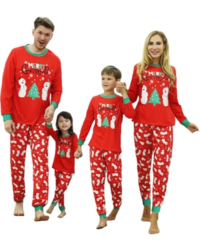 DDKJ Pigiama Natale Famiglia Coordinati, Pigiami Natalizi per Tutta la Famiglia, Pigiama Natalizio Famiglia Set Uguali, Pigiami Natale Coppia Unisex Quadri per Donna Uomo Bimba Bimbo Ragazzo Ragazza