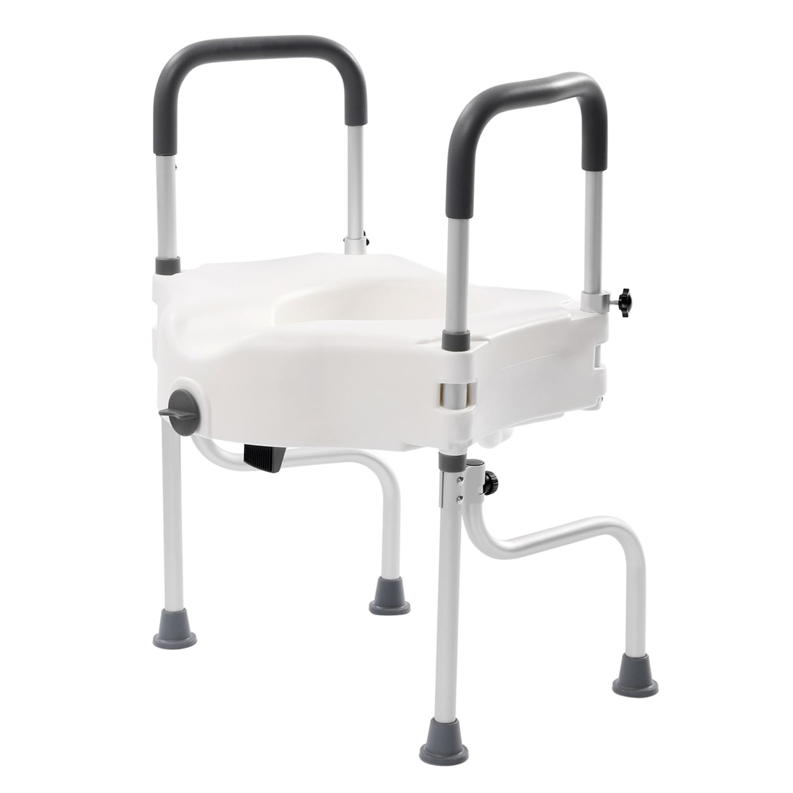 Podwyższenie deski sedesowej z podłokietnikami (15-23 cm), do 150 kg, podwyższenie deski sedesowej, dla kobiet, niepełnosprawnych, osób starszych