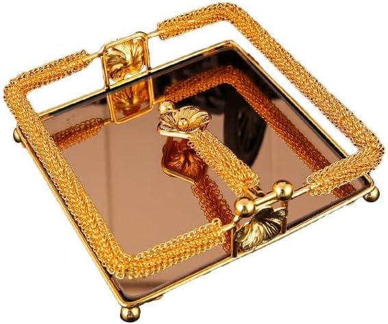 Golden Square Tissue Box for Decoration The Living Room Table Coffee Side Holder
